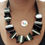 Miniature : Collier perles géométriques vert foncé