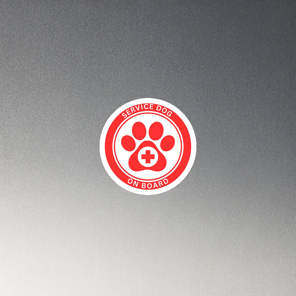 Miniatura: Service Dog on Board Magnet - Red and White 