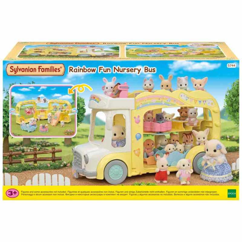 Sylvanian families/ rainbow fun nursery bus