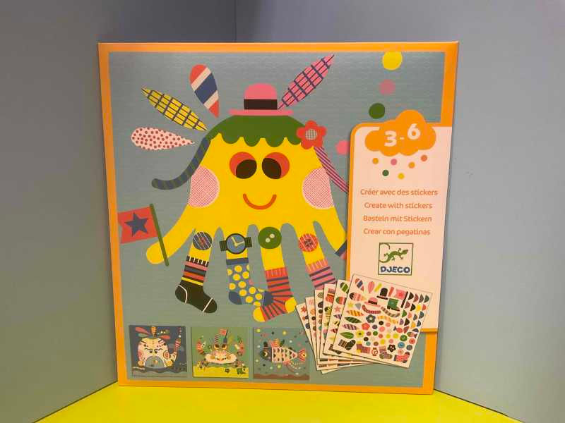 Djeco/ Create With Stickers- Sea Creatures DJ08931