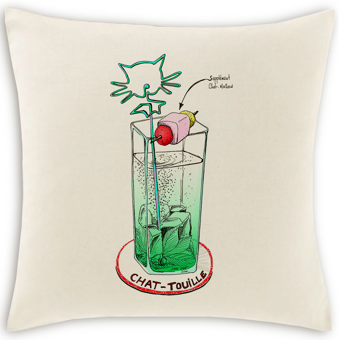 Housse de coussin CHATOUILLE