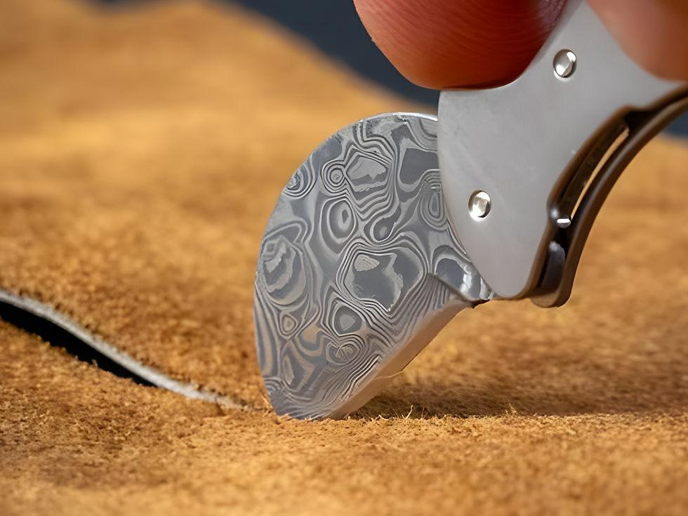Thumbnail: STING: Damascus Steel & Titanium Micro Knife
