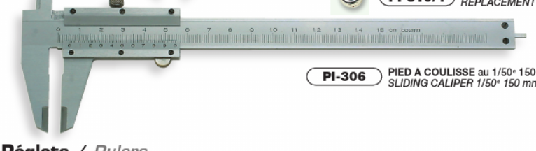 PI-306 PIED A COULISSE au 1/50e 150 mm