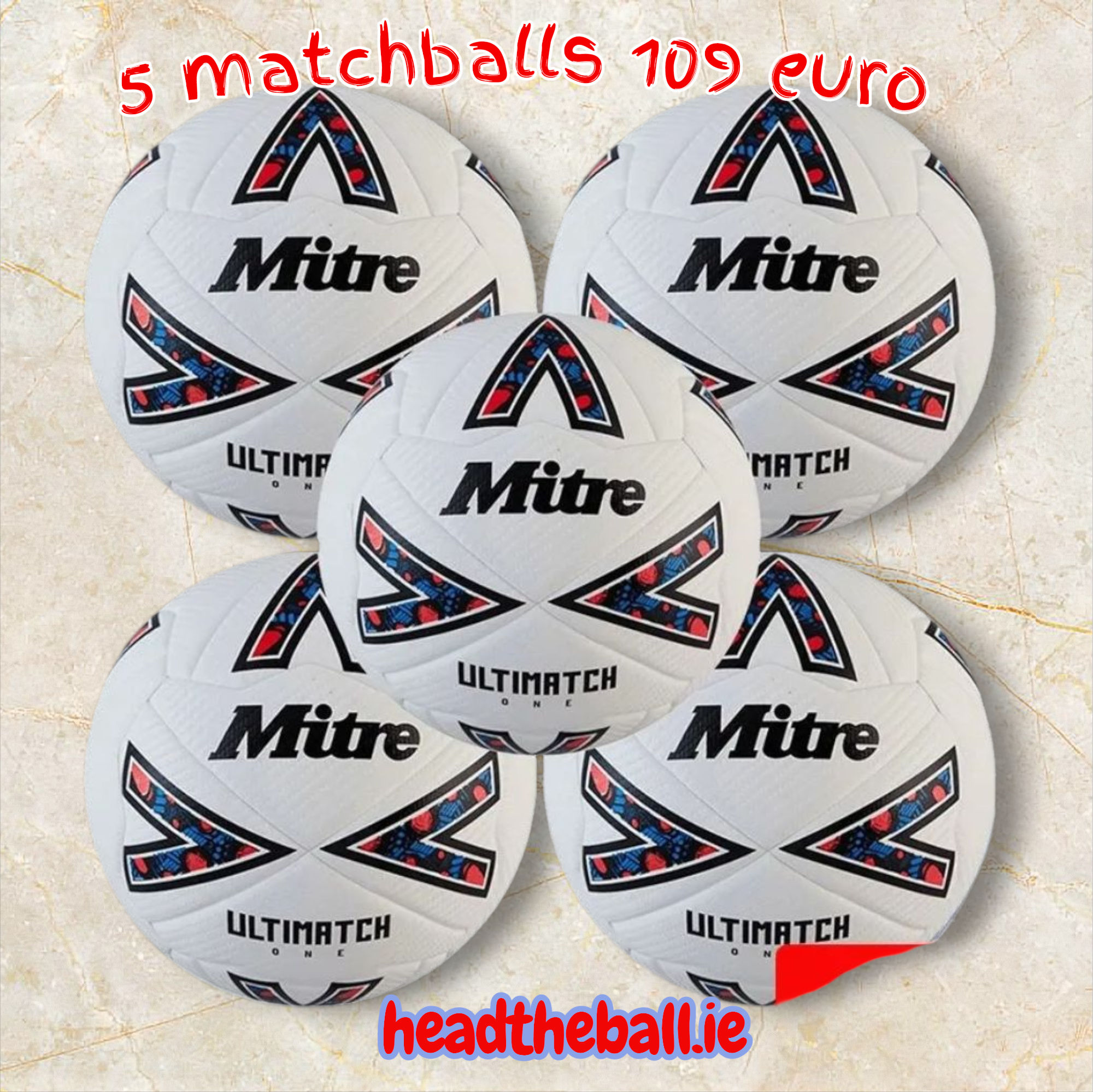 Mitre Ultimatch One Football BUNDLE