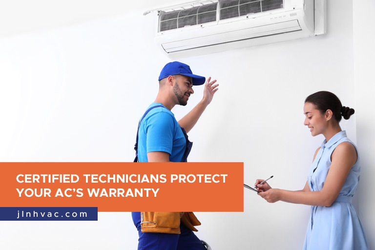 Certified technicians protect your AC’s warranty