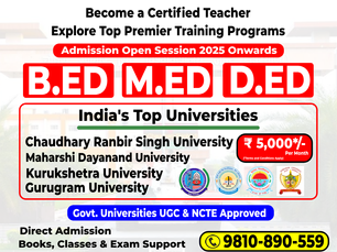 Start Your Education Journey: B.Ed, M.Ed & D.Ed Admissions Open 2025 From MDU/KUK/CRSU