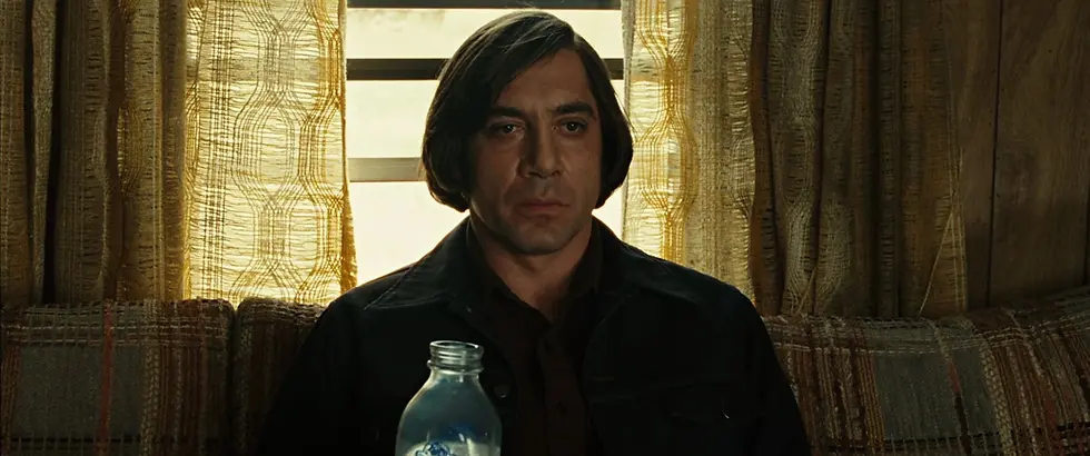 Javier Bardem as Anton Chigurh in No Country for Old Men