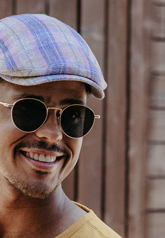 gottmann ライトブルー ヘリンボーン キャスケット Summer Gottmann Caps | One Fresh Hat