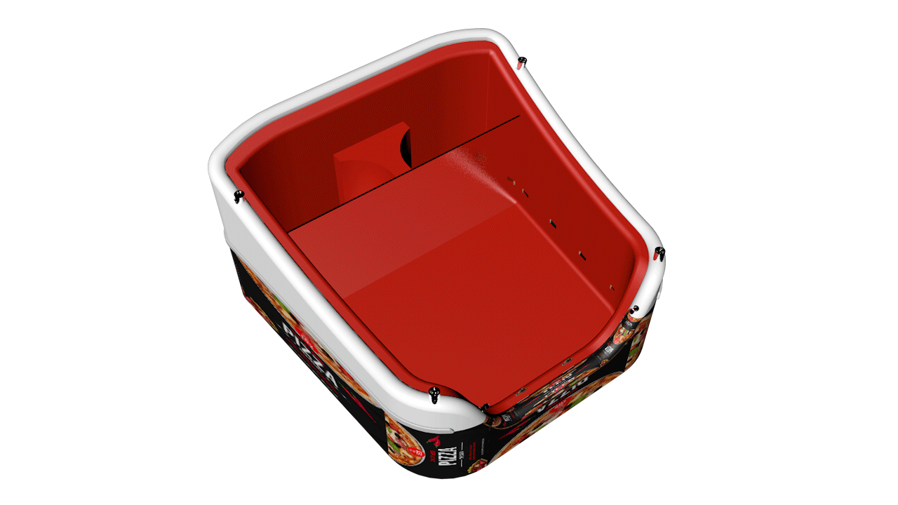 Our thermal box solution provides  A division of hot food & cold drinks. 