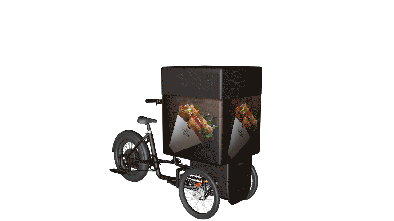 Green Speedy bakfiets - draagbaar - crêpe/pannenkoekenverkooppunt