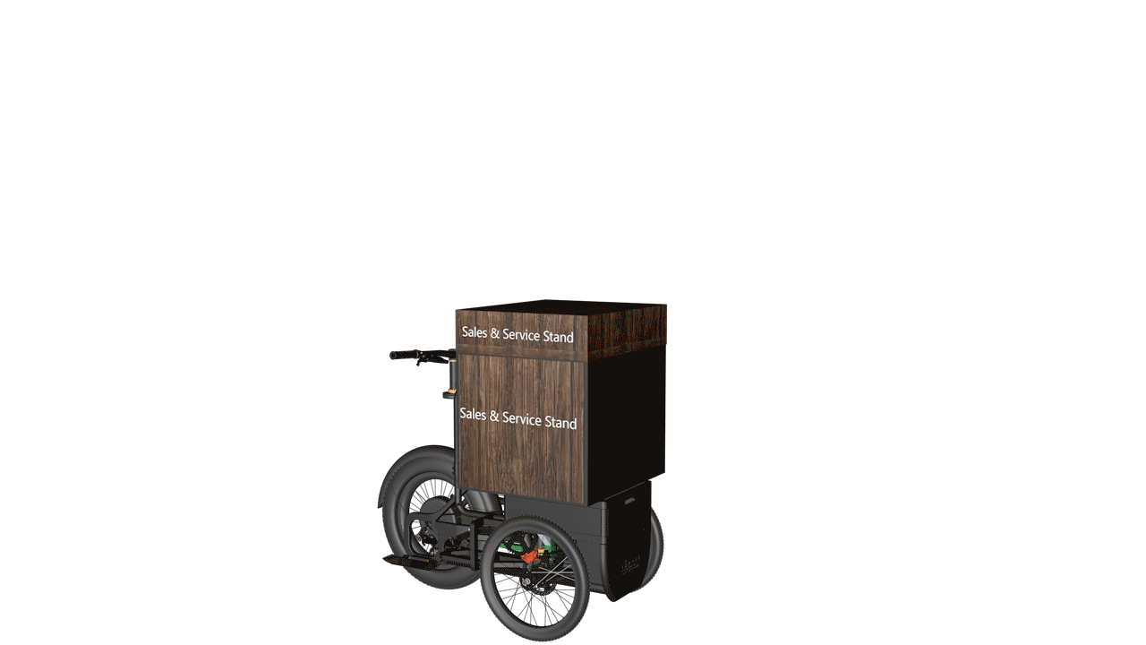 Green Speedy bakfiets - draagbaar bakkerijverkooppunt