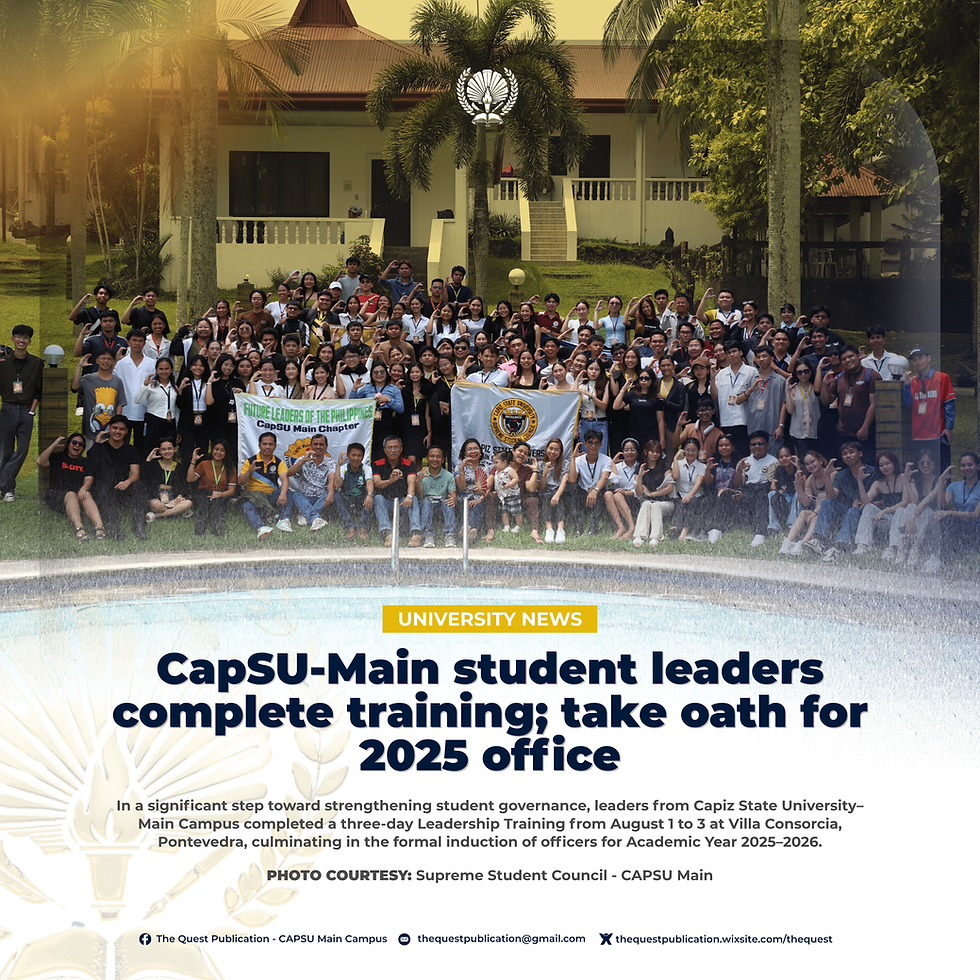 CapSU-Main student leaders complete training; take oath for 2025 office