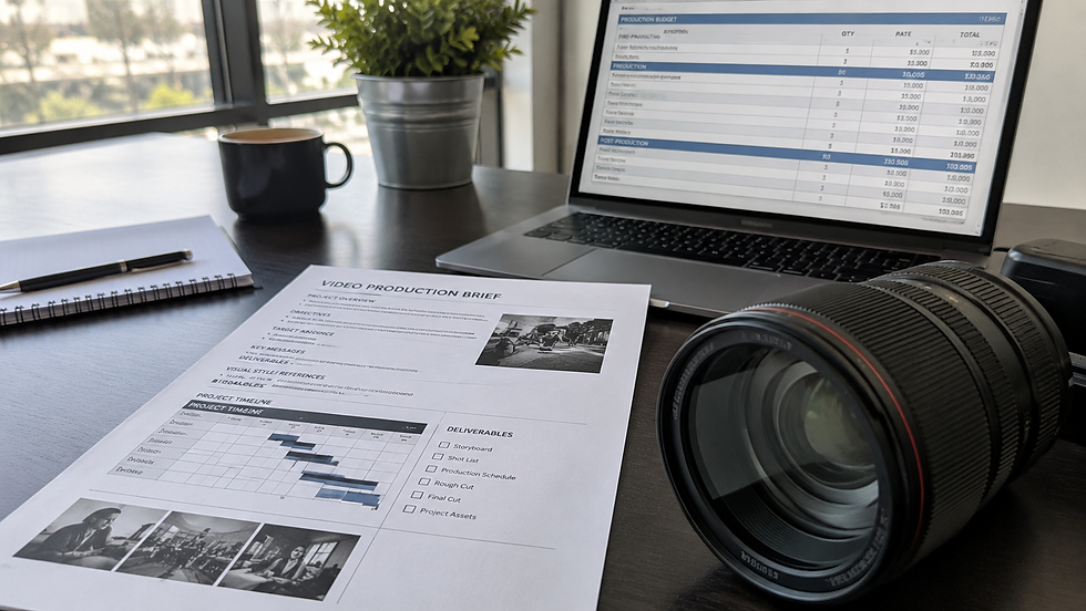 Budget-Kalkulation für eine Videoproduktion mit Tagessätzen und Aufwandsschätzung