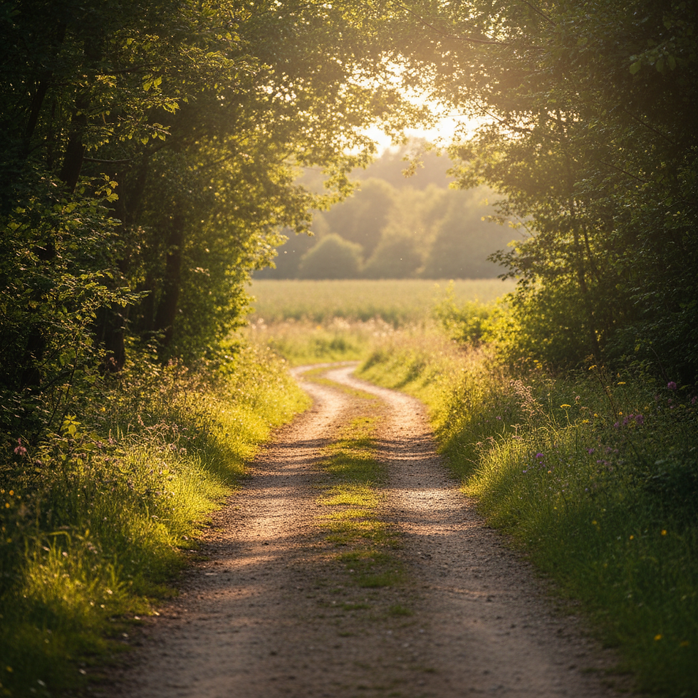 Chemin dans la nature en été