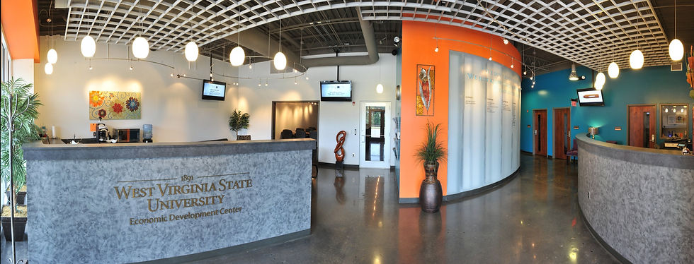 Interior view of the EDC's lobby.