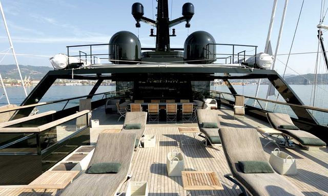 Famous luxury yachts Armani Main and Jeff Bezos Koru