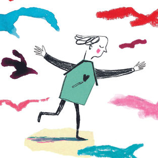 illustration of a person who wants to fly