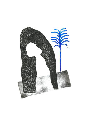 collage drawing of a girl