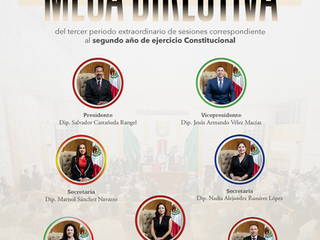 El trabajo por Nayarit continúa.Conoce la mesa directiva en la XXXIV Legislatura