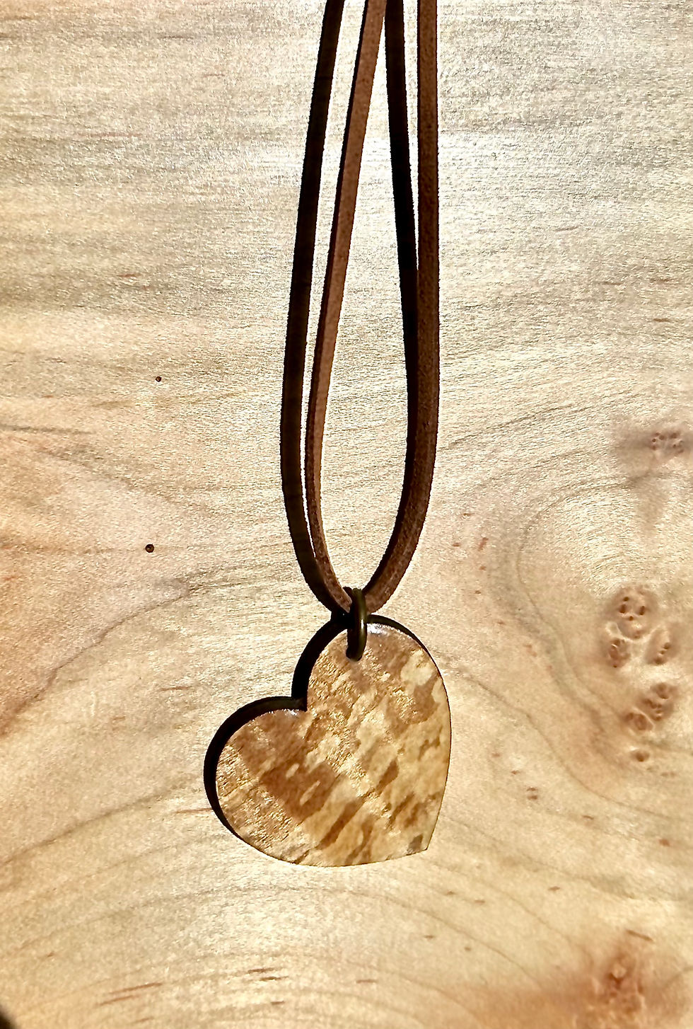 Thumbnail: Spalted Maple heart necklace 