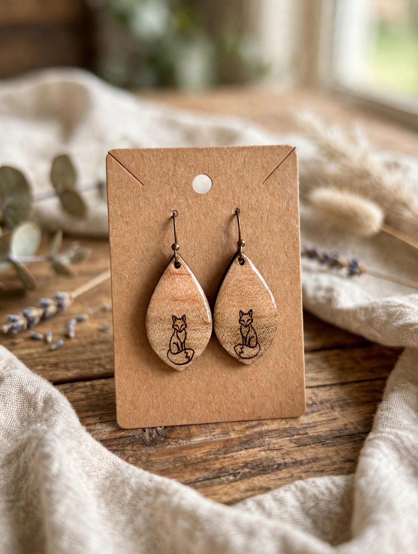 Wood  earrings 