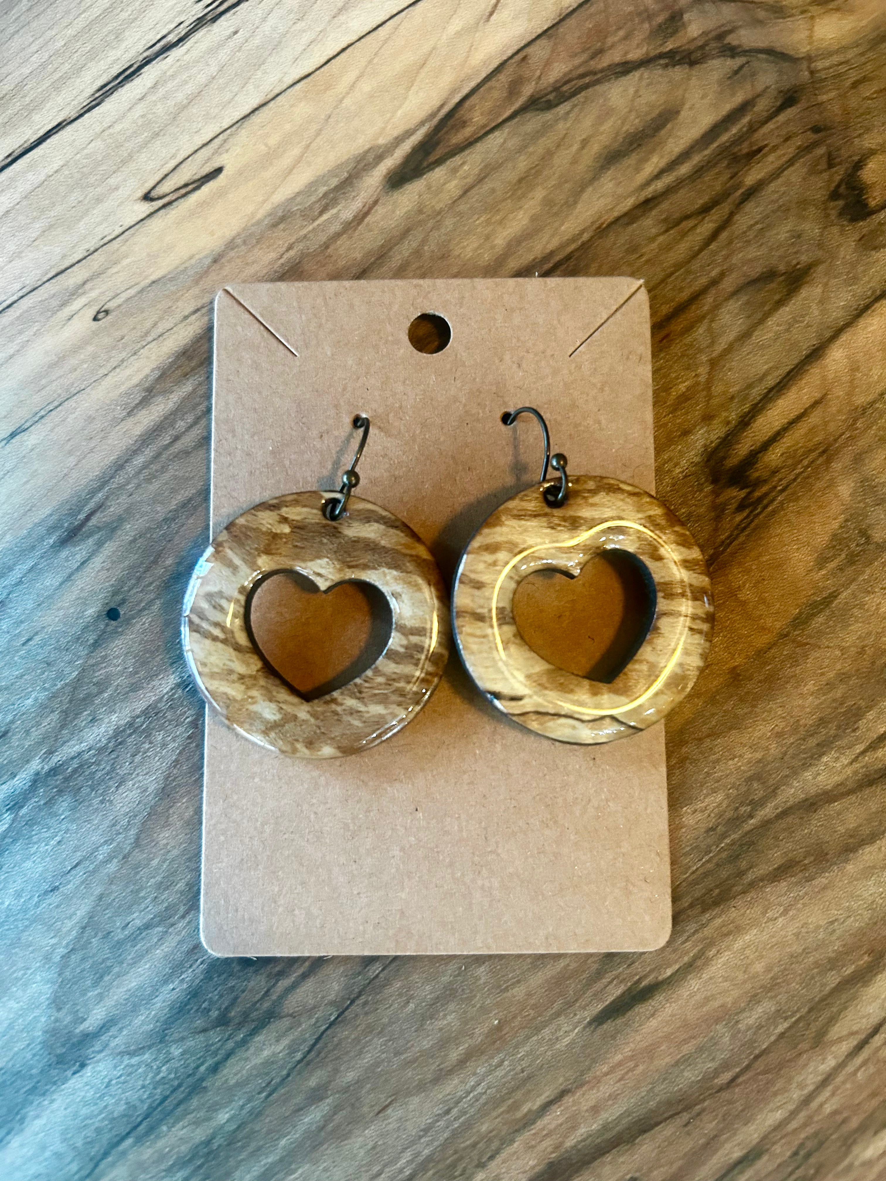 Spalted Maple wood earrings 