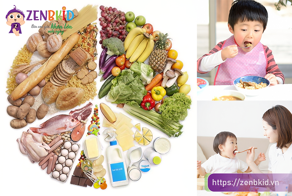 nhiều nhóm dinh dưỡng cho em bé