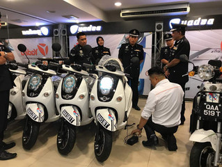 GYH E-Vehicle donates electric motorcycles to cops