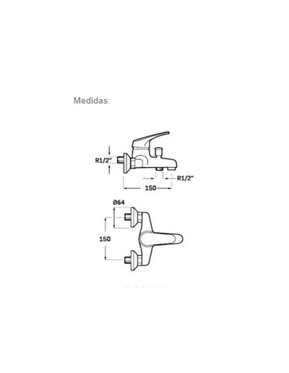 Miniatura: Grifo Baño monomando. Basic