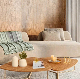 mesa de centro moderna em sala de estar