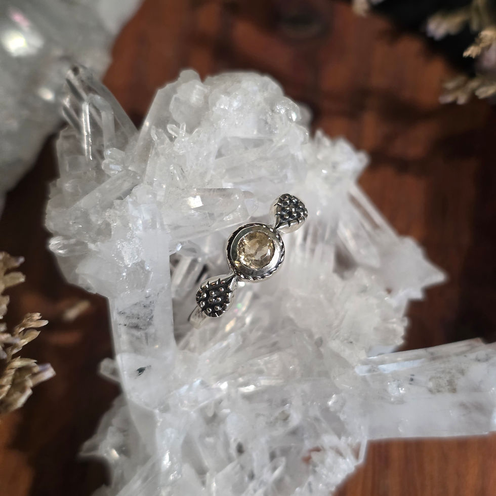Thumbnail: Citrine Sterling Silver Ring size 5
