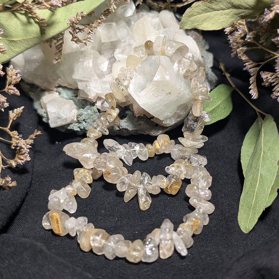 Chip Bracelet - Rutilated Quartz