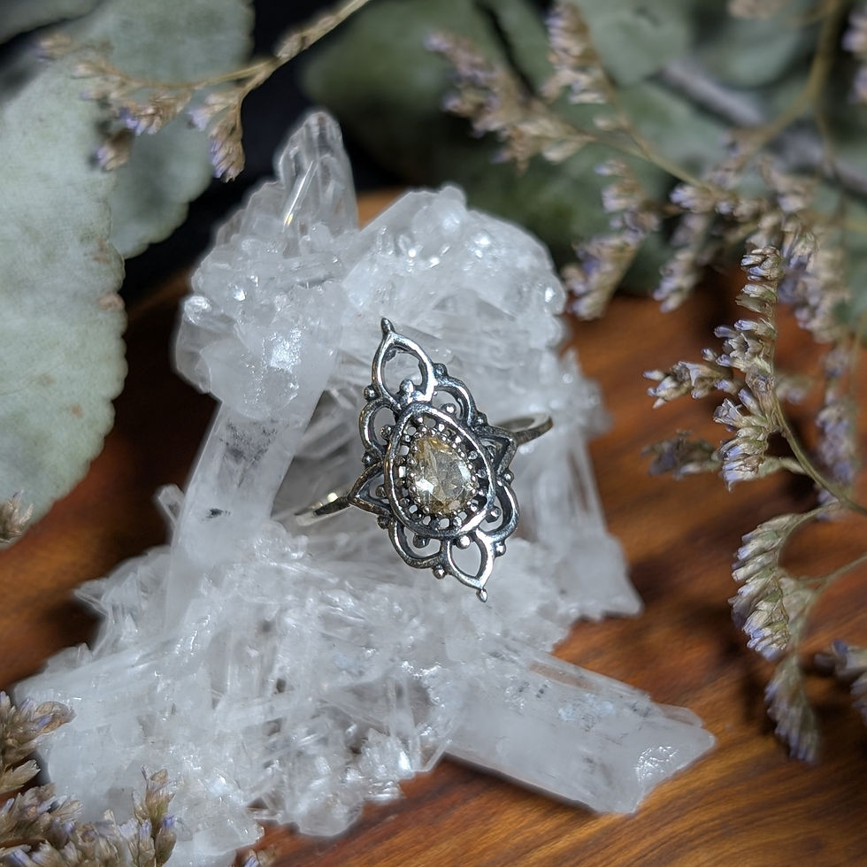 Thumbnail: Citrine Sterling Silver Ring size 9