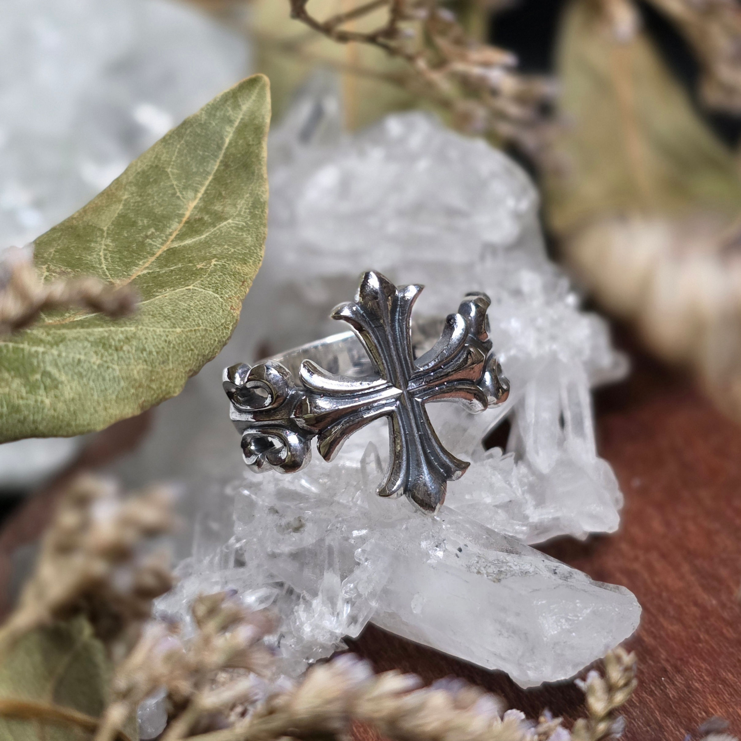 Gothic Cross Sterling Silver Rings