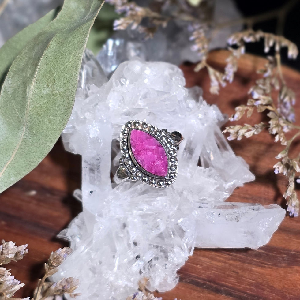 Faceted Indian Ruby Marquis Sterling Silver Rings