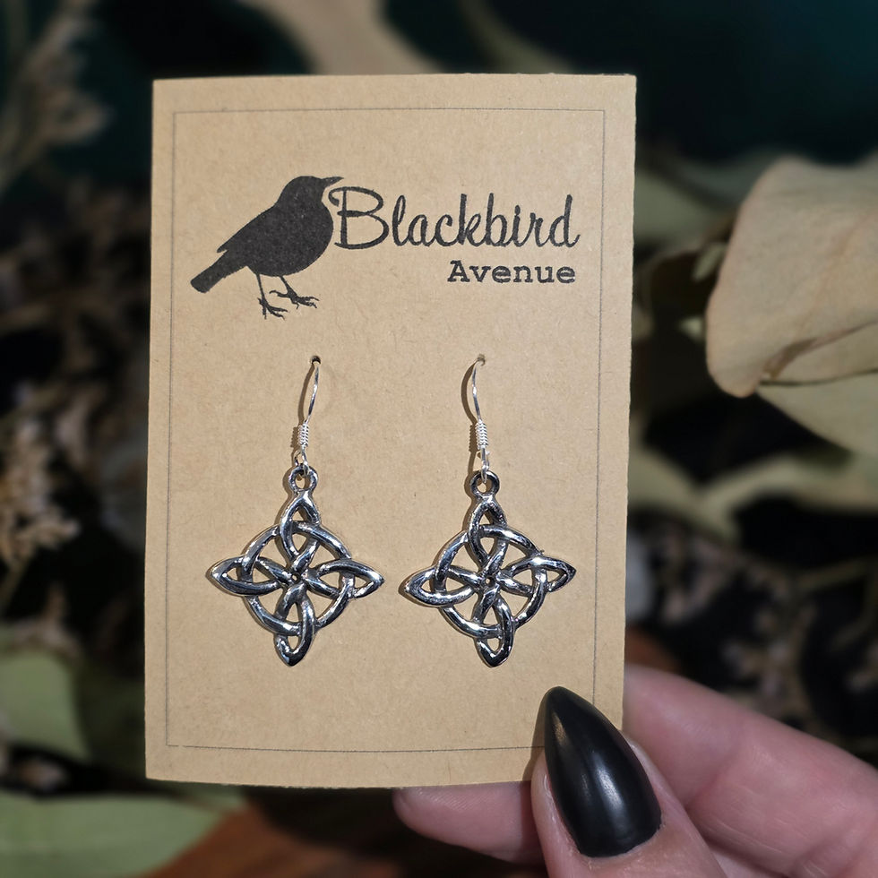 Thumbnail: Witch's Knot Sterling Silver Earrings