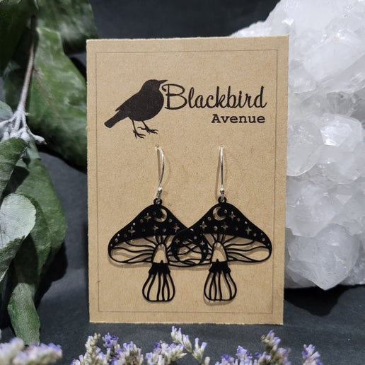 Lunar Mushroom Earrings