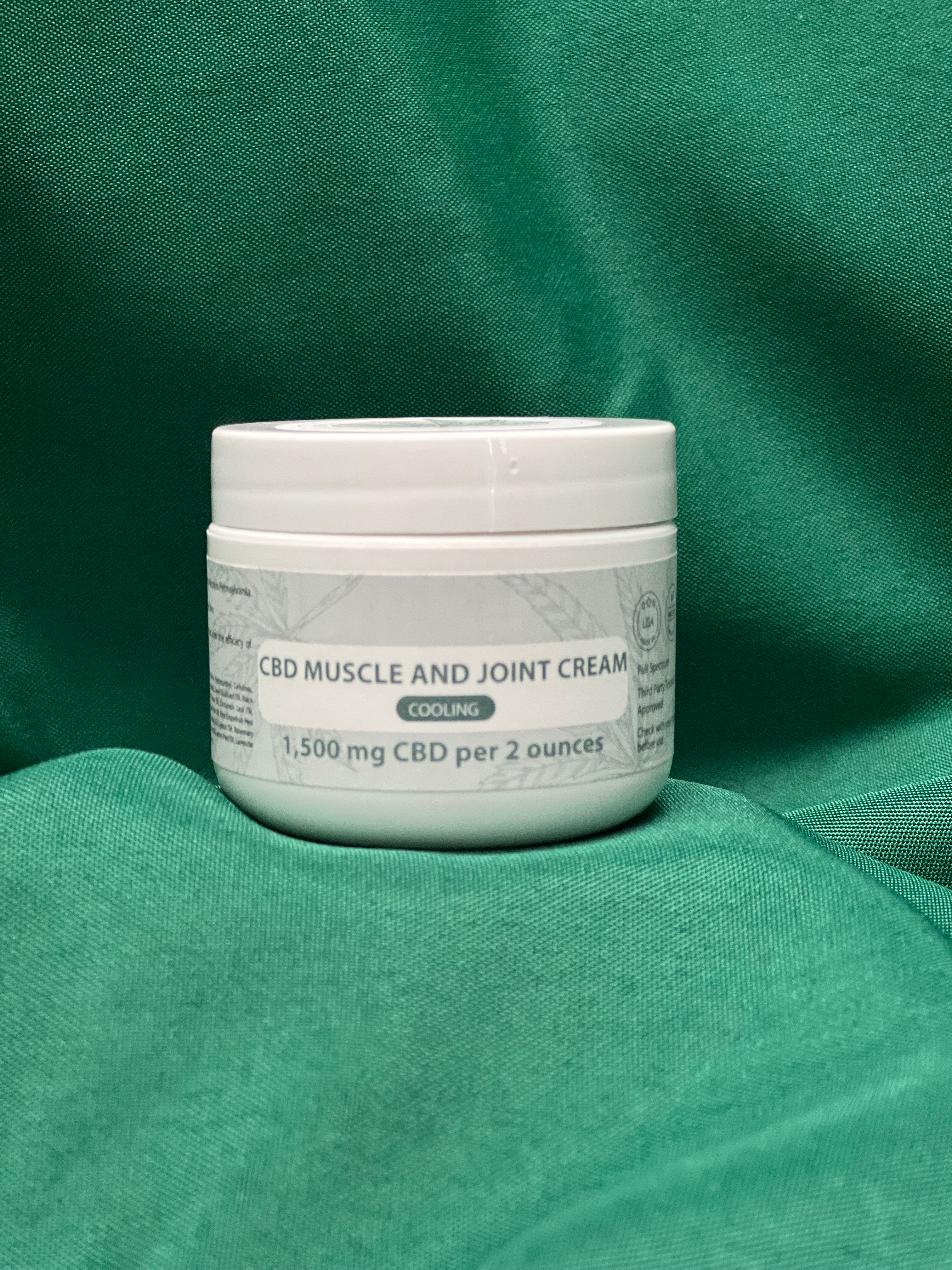 Muscle and Joint Relief and Recovery Cream 1500mg / 2oz CBD -Cooling