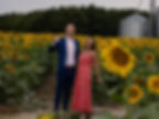 proposal photographer in delaware in sunflower fields