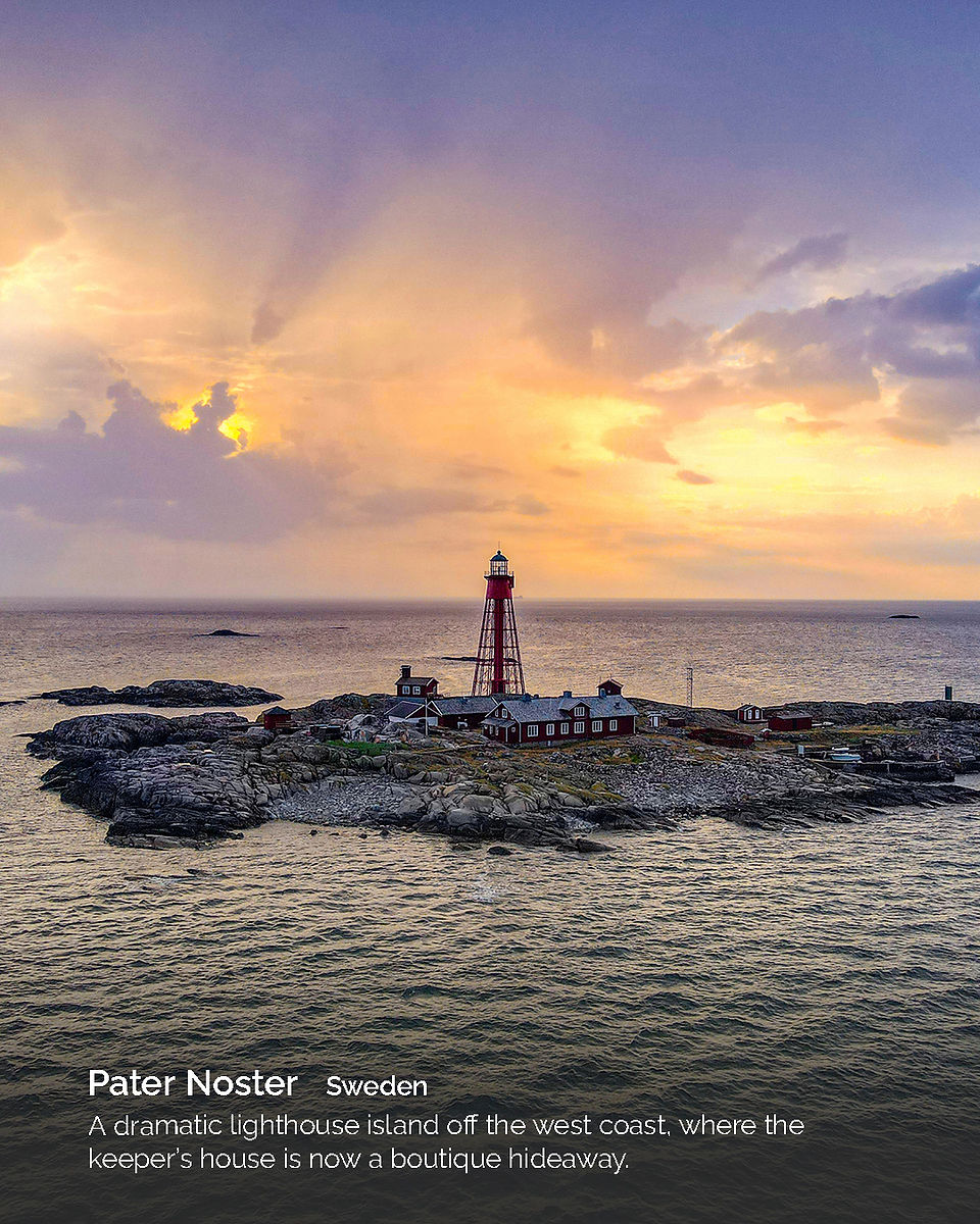 Pater Noster lighthouse and hotel, Sweden