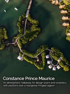 Aerial shot of Constance Prince Maurice, Mauritius