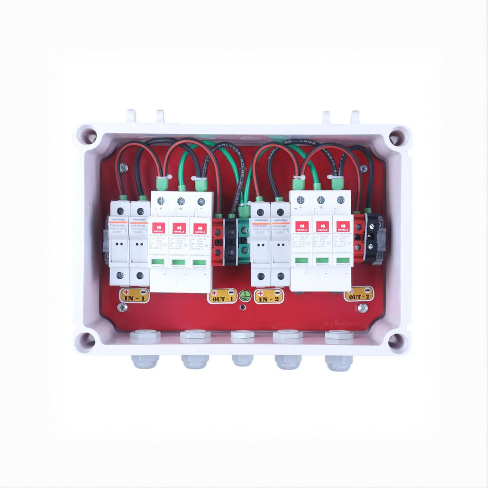 Electrical panel with multiple switches and wiring inside, XWATT ONGRID SOLAR INVERTER, saboearth.com