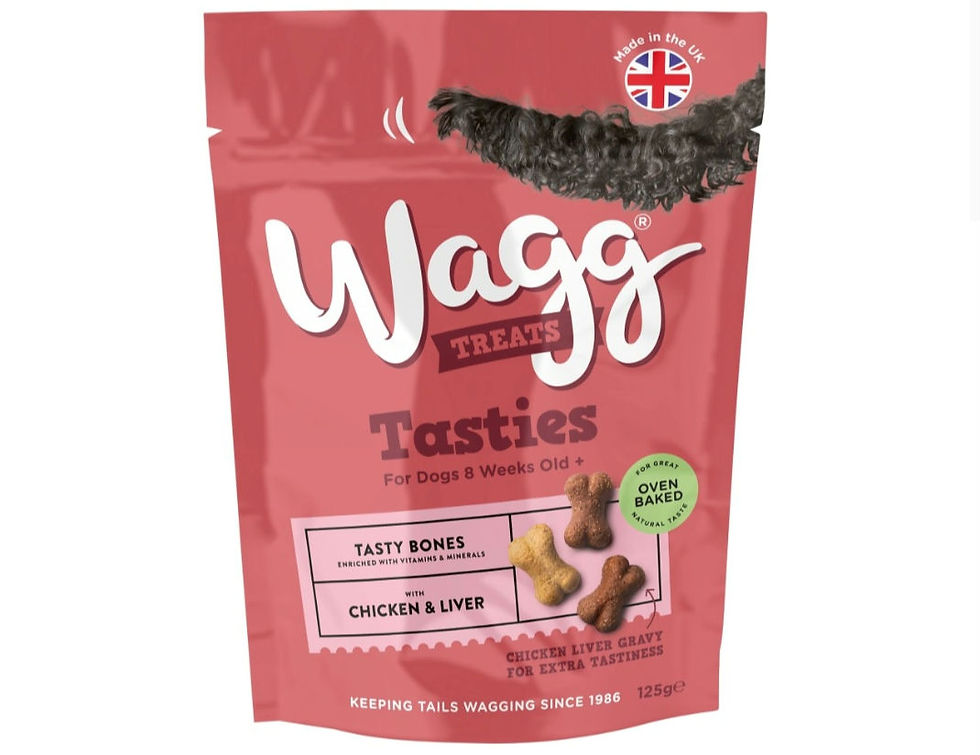 Wagg Treats Tasty Bones Dogs 8 weeks old + 7x125g