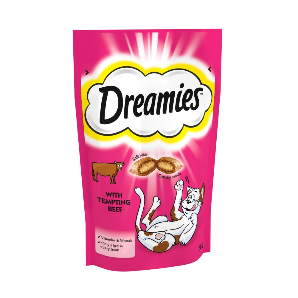 Dreamies Cat Treat Biscuits with Beef 8x60g