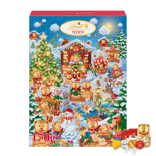 Lindt Teddy Winter Wonderland Advent Calendar 170g Bulk Bites lindt-teddy-winter-wonderland-advent-calendar-170g-bulk-bites