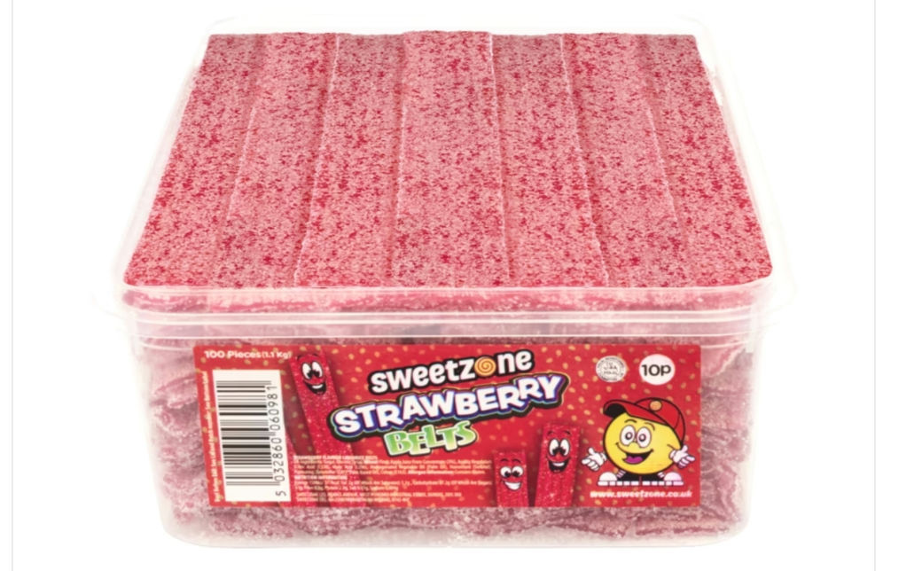 Sweetzone Strawberry belts Tub 1.1kg