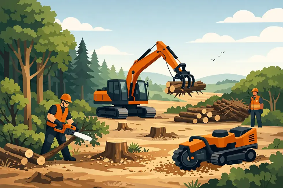 How to Clear Wooded Land Safely