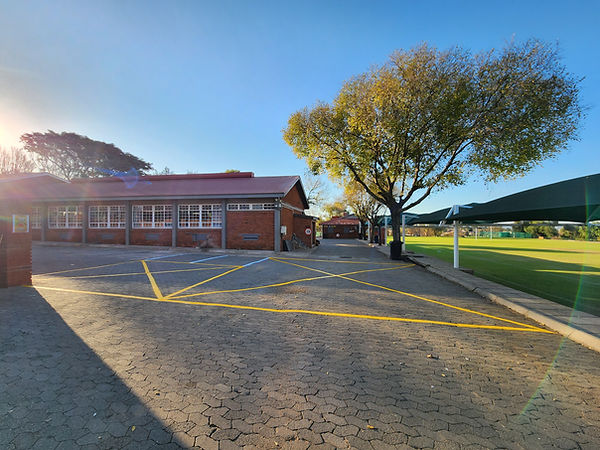 Freshly painted yellow box junction at Randpark High School by The Striper, road marking contractor in Johannesburg