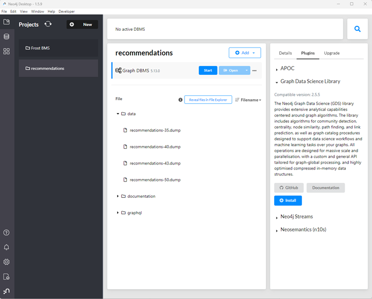 Graph data science library installation