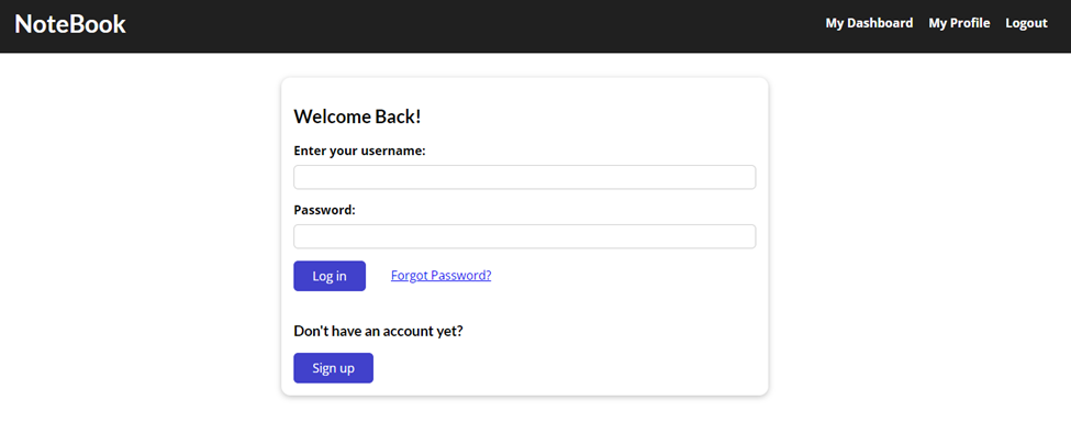 Django Test Application Logon Page